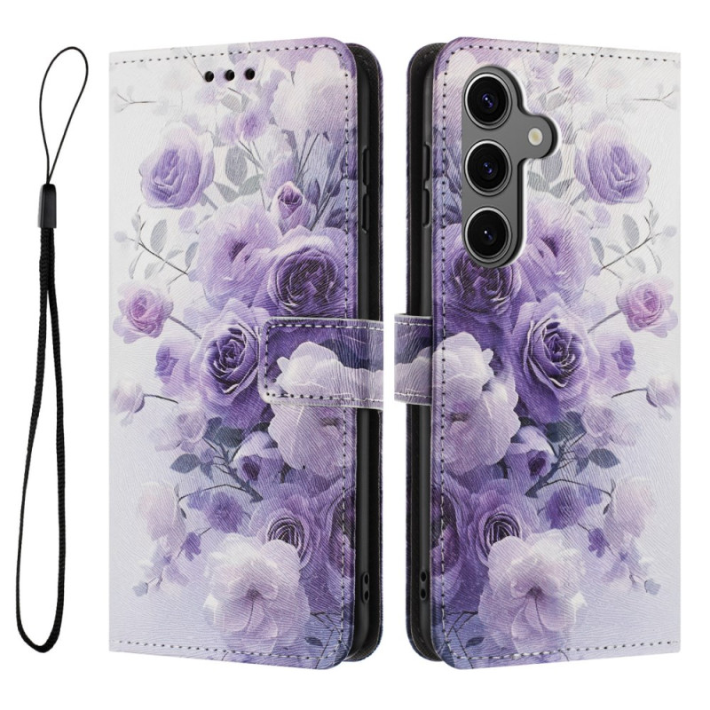 Housse Samsung Galaxy S25 FE Roses Pourpres