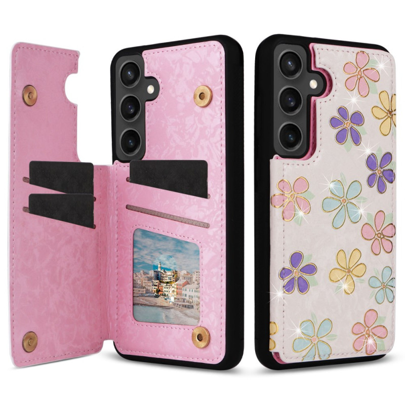 Coque Samsung Galaxy S25 FE Porte-Cartes Floral