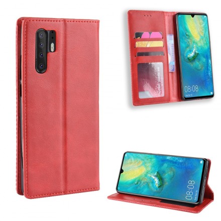 Flip Cover Huawei P30 Pro Effet Cuir Vintage Stylisé Flip Cover Huawei P30 Pro Effet Cuir Vintage Stylisé