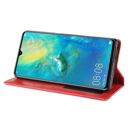 Flip Cover Huawei P30 Pro Effet Cuir Vintage Stylisé Flip Cover Huawei P30 Pro Effet Cuir Vintage Stylisé