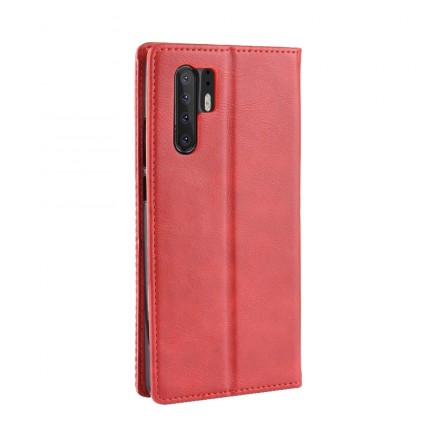 Flip Cover Huawei P30 Pro Effet Cuir Vintage Stylisé Flip Cover Huawei P30 Pro Effet Cuir Vintage Stylisé