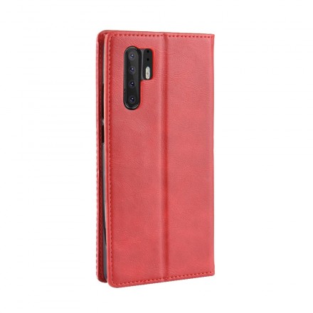 Flip Cover Huawei P30 Pro Effet Cuir Vintage Stylisé