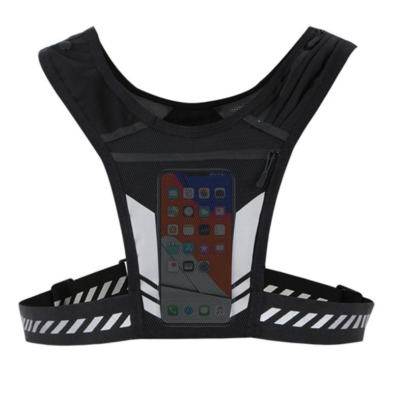 Gilet de Course avec Support pour Téléphone et Poches Multiples
