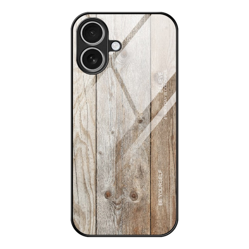 Coque iPhone 17 Verre Trempé Effet Bois