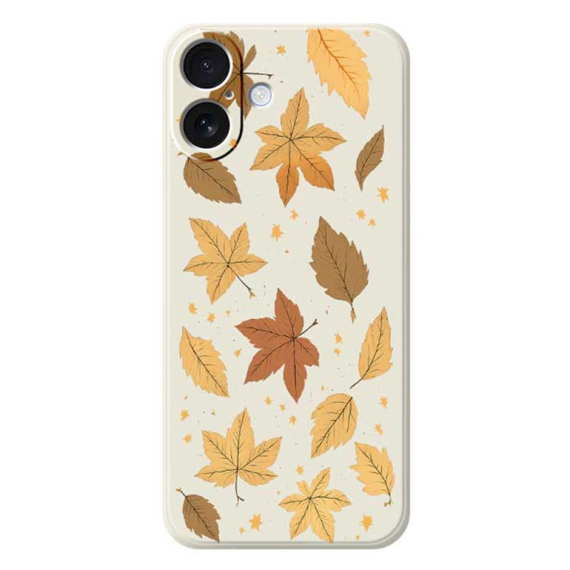 Coque iPhone 17 Silicone Liquide Feuilles d'Érable