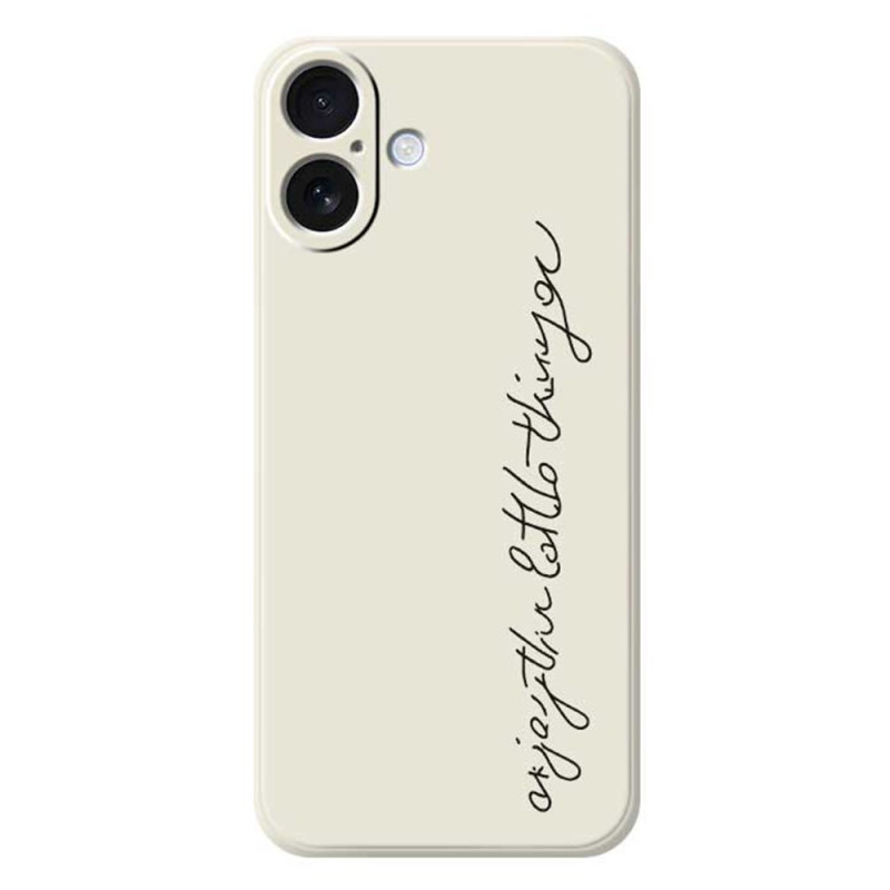 Coque iPhone 17 Silicone Liquide Motif WordArt