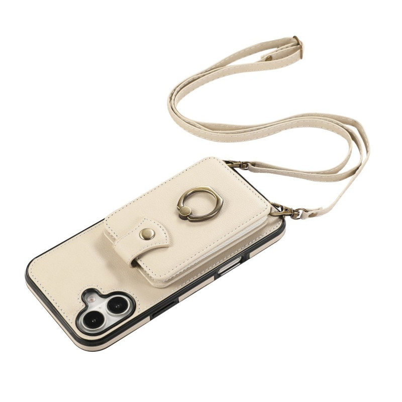 Coque iPhone 17 Multi-Cartes et Bandoulière