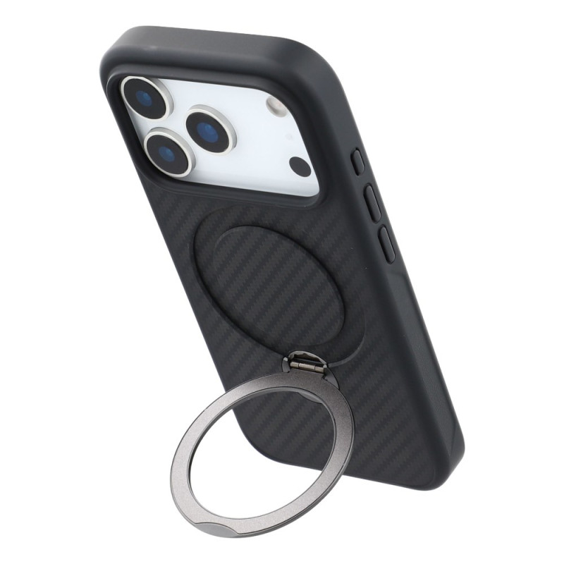 Coque iPhone 17 Pro Fibre Carbone Support MagSafe