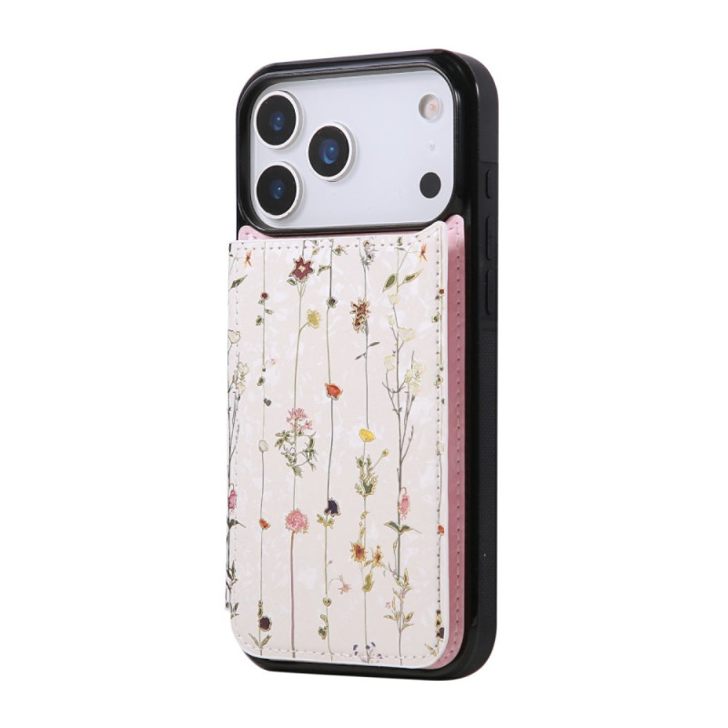 Coque iPhone 17 Pro Porte-Cartes Fleurettes