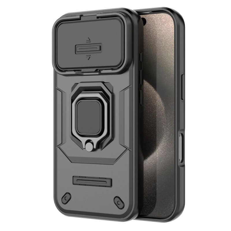 Coque iPhone 17 Pro Ring Résistante avec Protection d'Objectif