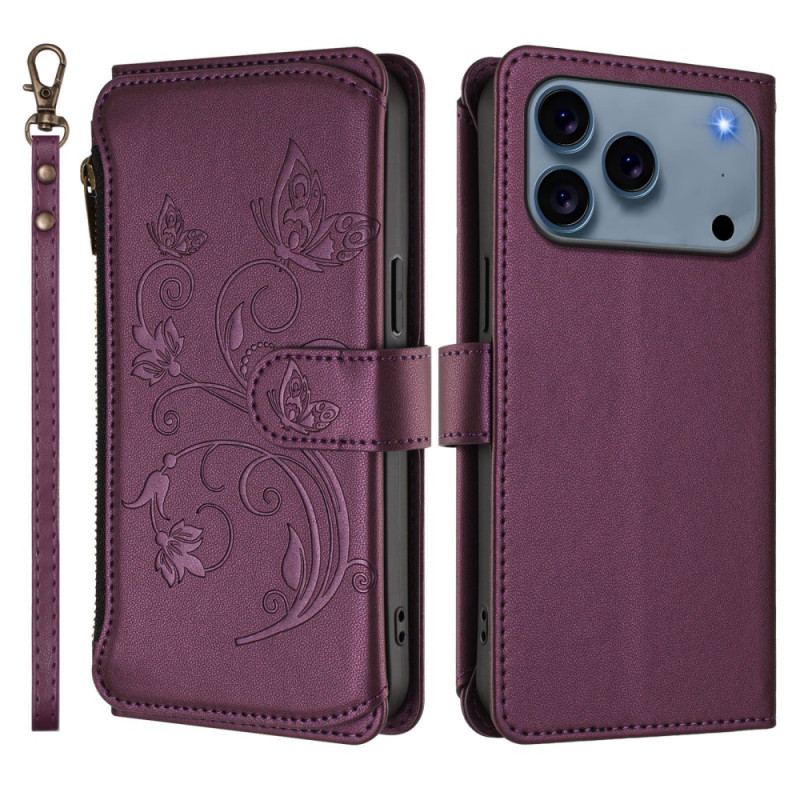 Housse iPhone 17 Pro Empreinte Florale à Lnaière