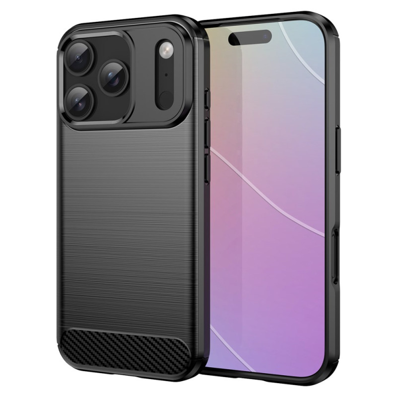 Coque iPhone 17 Pro Fibre Carbone Brossée