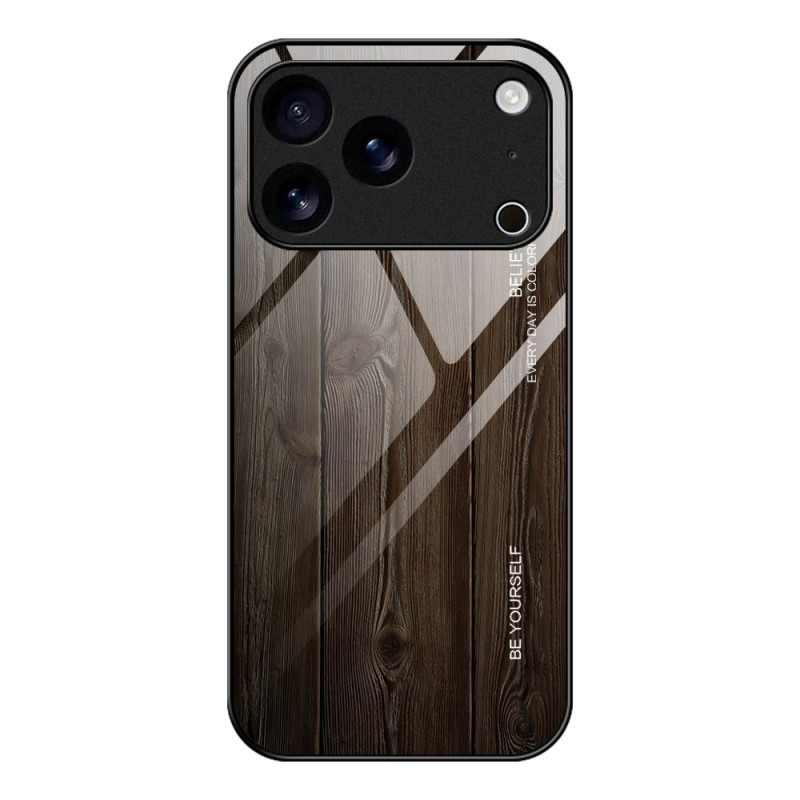 Coque iPhone 17 Pro Verre Trempé Texture Bois