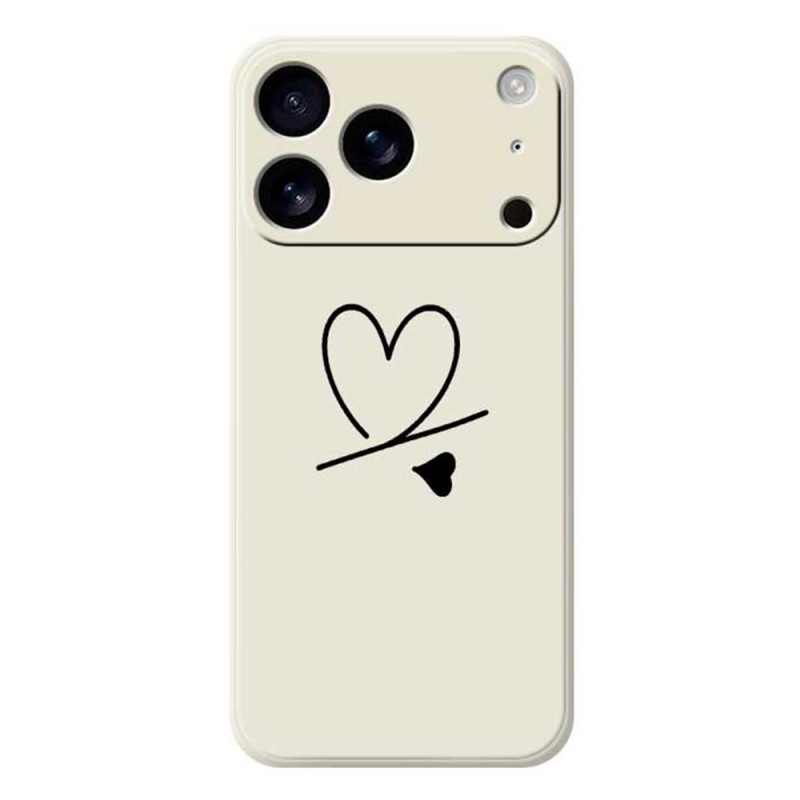 Coque iPhone 18 Pro / 17 Pro Silicone Liquide Coeur