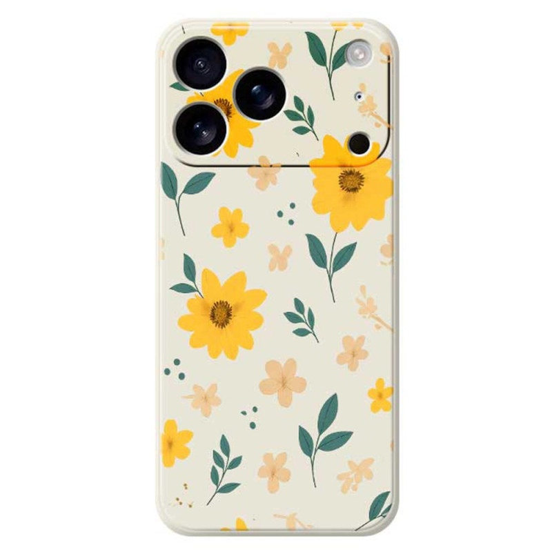Coque iPhone 18 Pro / 17 Pro Silicone Liquide Marguerites