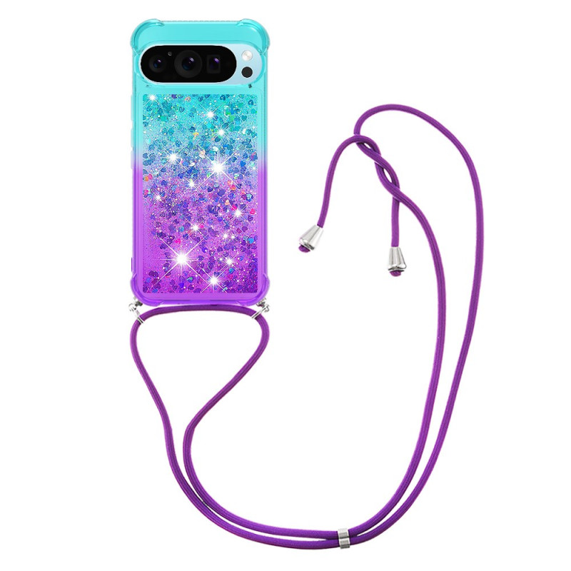 Coque à Cordon Google Pixel 10 / Pixel 10 Pro Gradient Paillettes