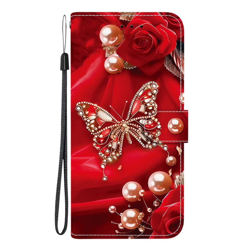 Housse Samsung Galaxy A07 Papillons Diamants