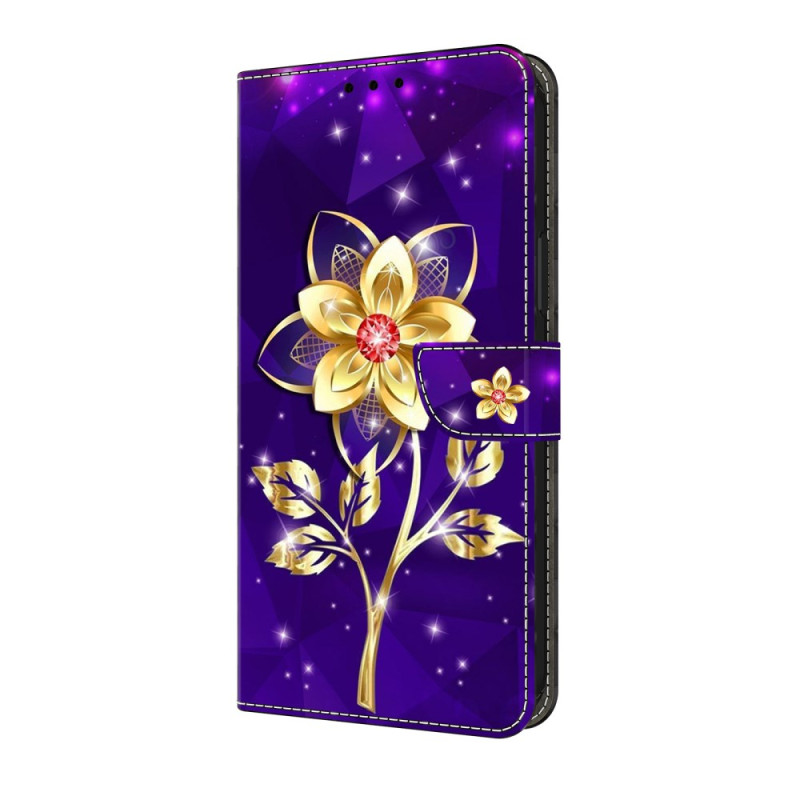 Housse Samsung Galaxy A07 5G / 4G Motif Floral Doré