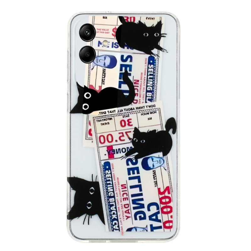 Coque Samsung Galaxy A07 4 Chats Noirs