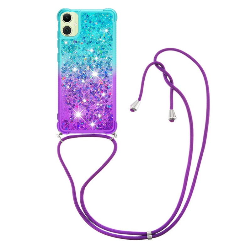 Coque à Cordon Samsung Galaxy A07 Gradient Paillettes
