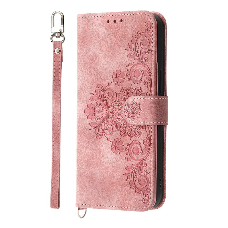 Housse Samsung Galaxy A07 5G / 4G Effet Daim Dentelle à Lanière et Bandoulière