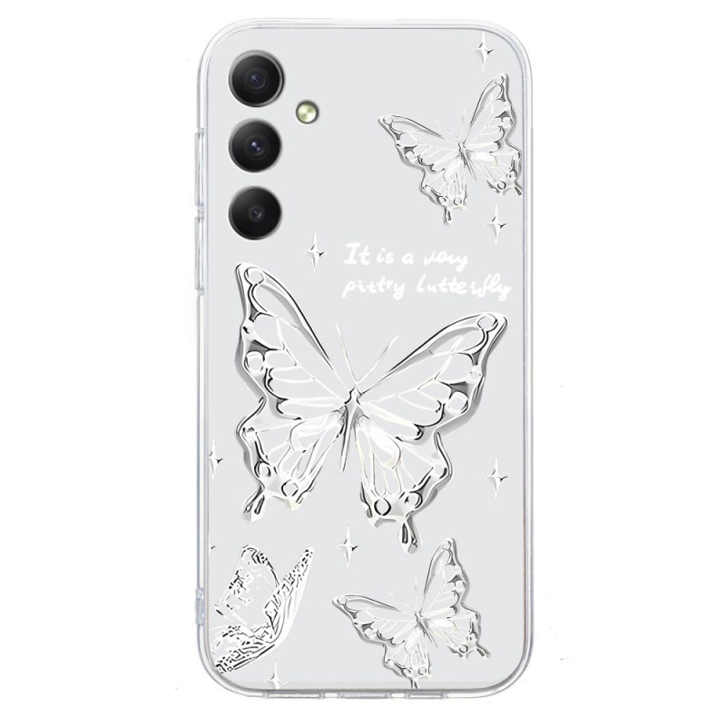 Coque Samsung Galaxy A18 4G / A17 4G / 5G Papillon Blanc