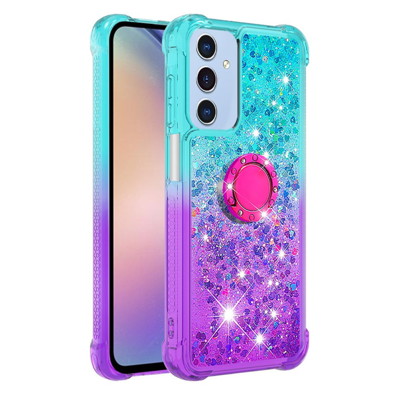 Coque Samsung Galaxy A18 4G / A17 4G / 5G Gradient Paillettes Anneau-Support