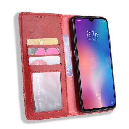 Flip Cover Xiaomi Mi 9 Effet Cuir Vintage Stylisé