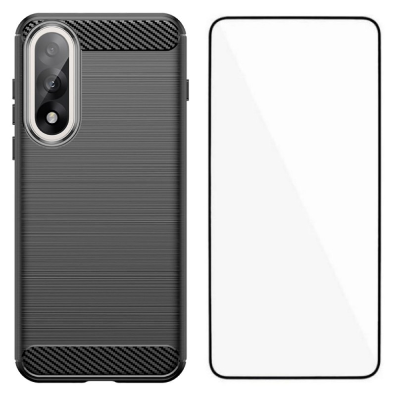Coque OnePlus Nord 5 Fibre Carbone Brossée avec Protecteur Écran