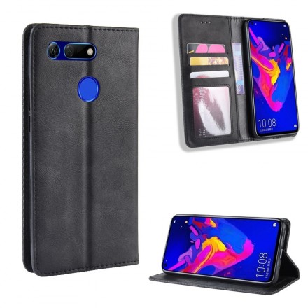 Flip Cover Honor View 20 Effet Cuir Vintage Stylisé Flip Cover Honor View 20 Effet Cuir Vintage Stylisé