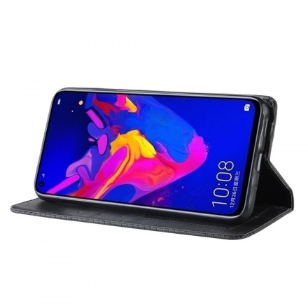 Flip Cover Honor View 20 Effet Cuir Vintage Stylisé Flip Cover Honor View 20 Effet Cuir Vintage Stylisé