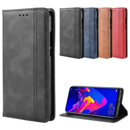 Flip Cover Honor View 20 Effet Cuir Vintage Stylisé Flip Cover Honor View 20 Effet Cuir Vintage Stylisé