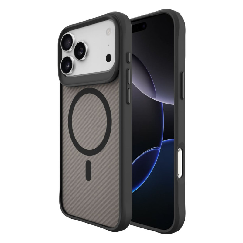 Coque iPhone 17 Pro Max Magnétique Texture Fibre de Carbone
