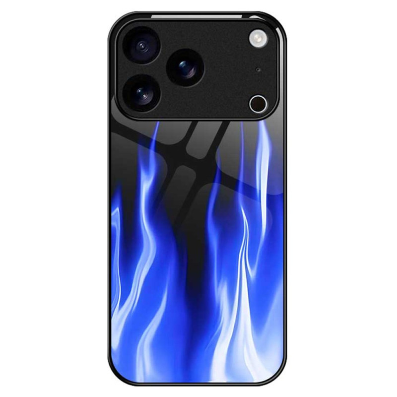 Coque iPhone 17 Pro Max Verre Trempé Flames Bleues