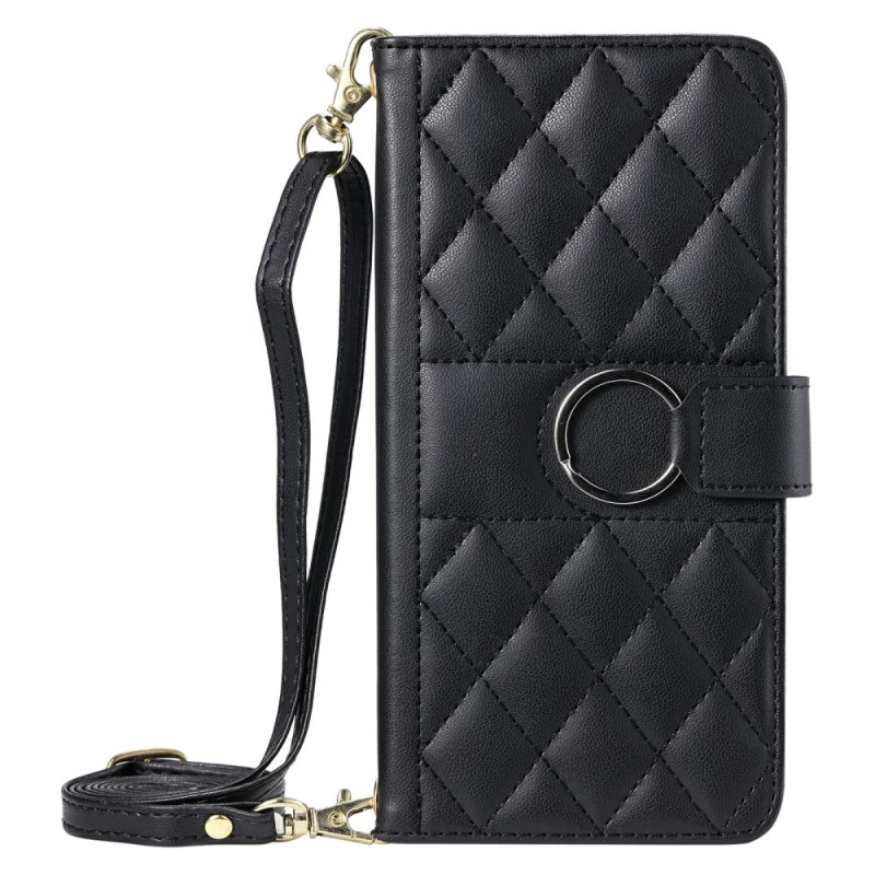 Housse iPhone 18 Pro Max / 17 Pro Max Matelassée avec Lanière et Bandoulière