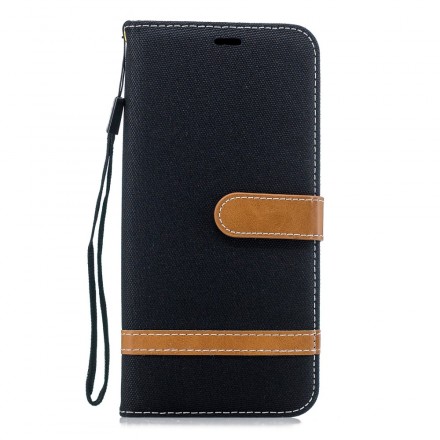 Housse Samsung Galaxy J4 Plus Tissu Et Effet Cuir Housse Samsung Galaxy J4 Plus Tissu Et Effet Cuir