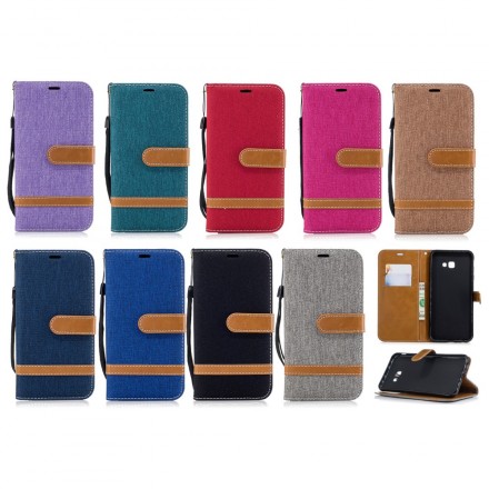 Housse Samsung Galaxy J4 Plus Tissu Et Effet Cuir Housse Samsung Galaxy J4 Plus Tissu Et Effet Cuir