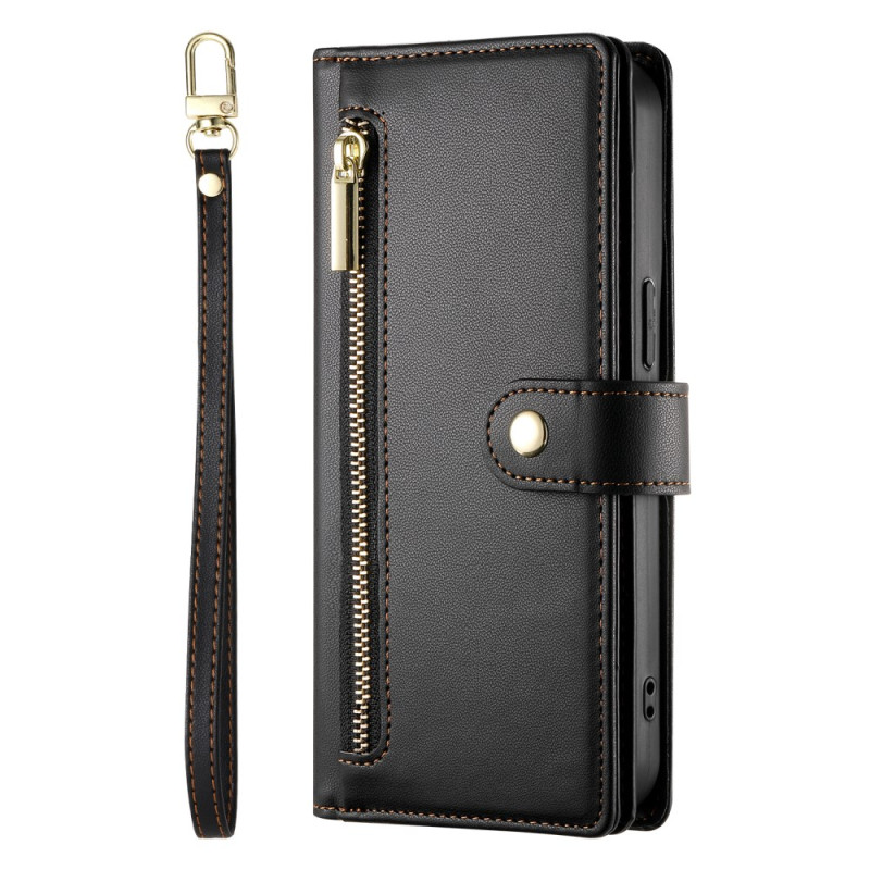 Housse iPhone 18 Pro Max / 17 Pro Max Portefeuille avec Poche Zippée