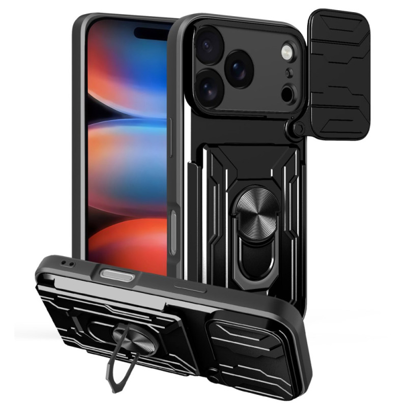 Coque iPhone 17 Pro Max Ultra Résistante avec Protège-Objectif Coulissant