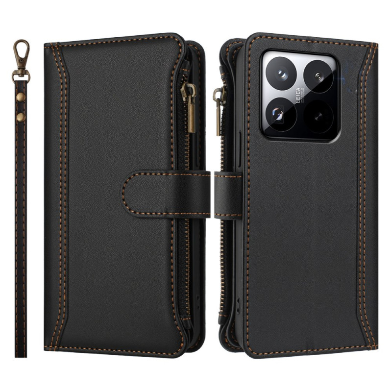 Housse Xiaomi 15T Portefeuille avec Lanière