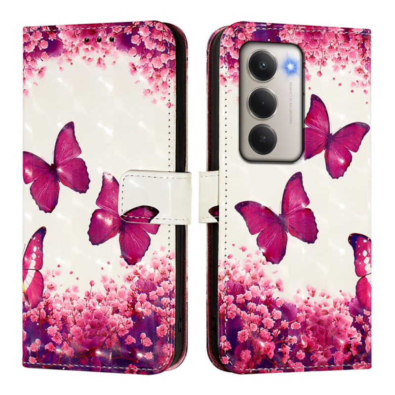 Housse Xiaomi Redmi 15 5G Papillons Roses