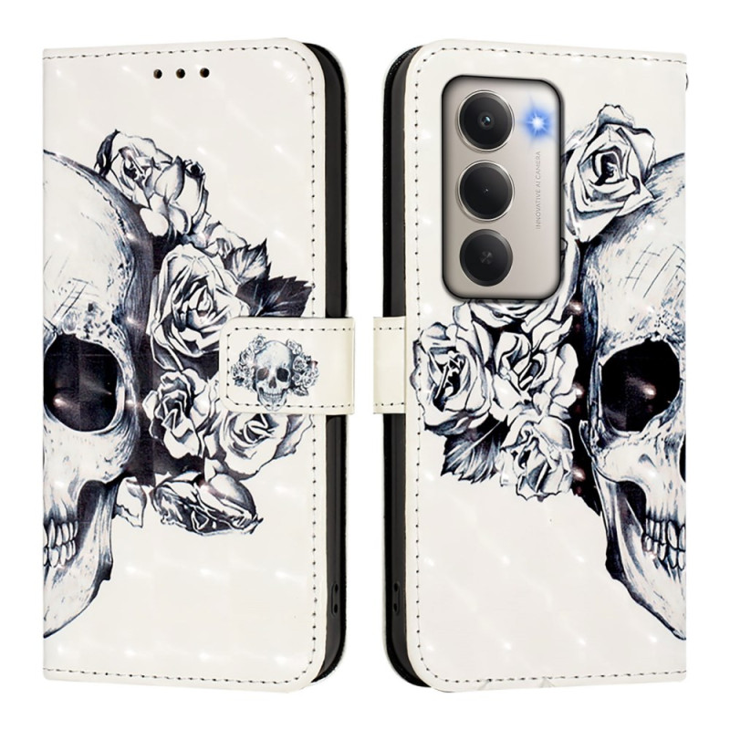 Housse Xiaomi Redmi 15 5G Crâne Fleuri