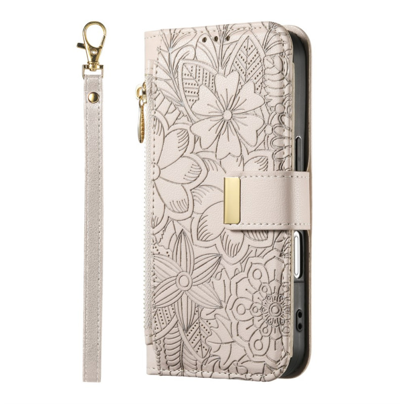 Housse Moto G86 5G Empreinte Feuilles et Fleurs