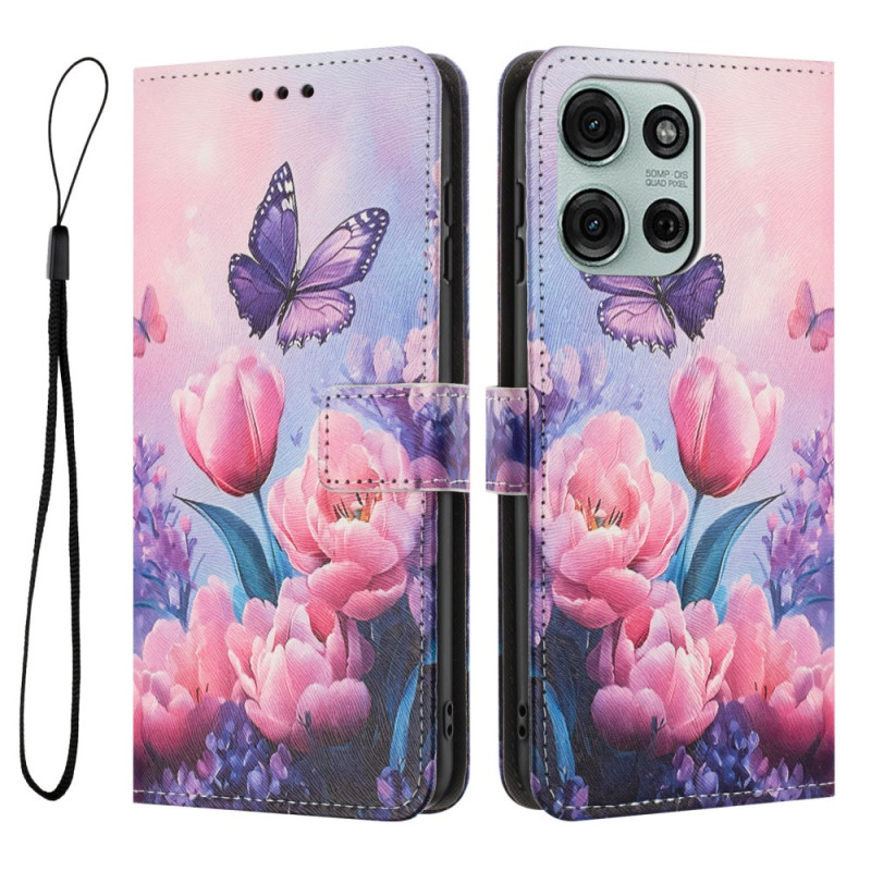 Housse Moto G86 5G / G86 Power 5G Florale Rose