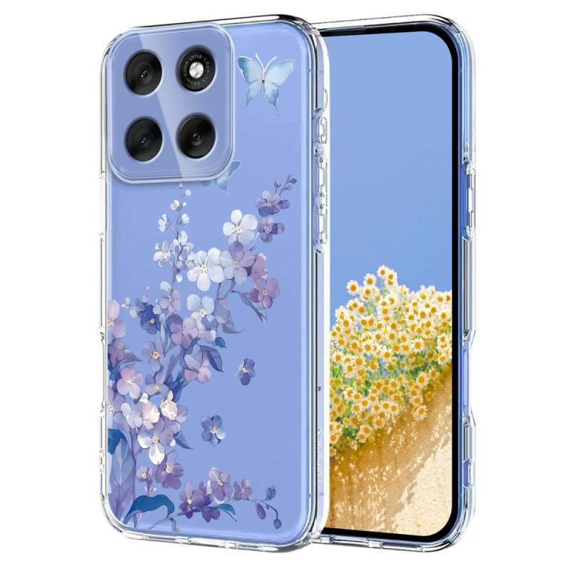 Coque Moto G56 5G Transparente Fleurie
