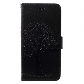 Housse Huawei Y7 2019 Arbre et Hiboux à Lanière