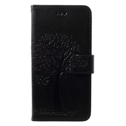 Housse Huawei Y7 2019 Arbre et Hiboux à Lanière Housse Huawei Y7 2019 Arbre et Hiboux à Lanière