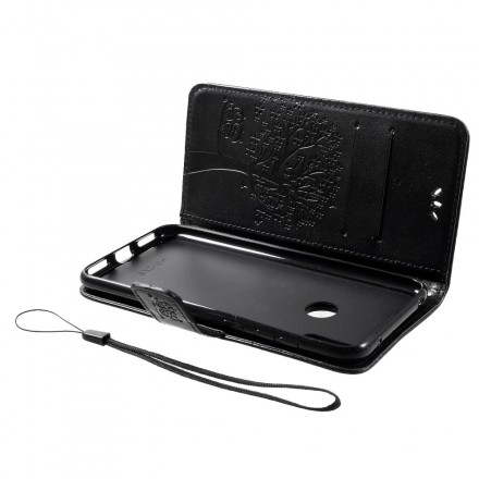 Housse Huawei Y7 2019 Arbre et Hiboux à Lanière Housse Huawei Y7 2019 Arbre et Hiboux à Lanière