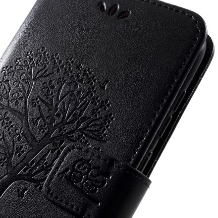 Housse Huawei Y7 2019 Arbre et Hiboux à Lanière Housse Huawei Y7 2019 Arbre et Hiboux à Lanière