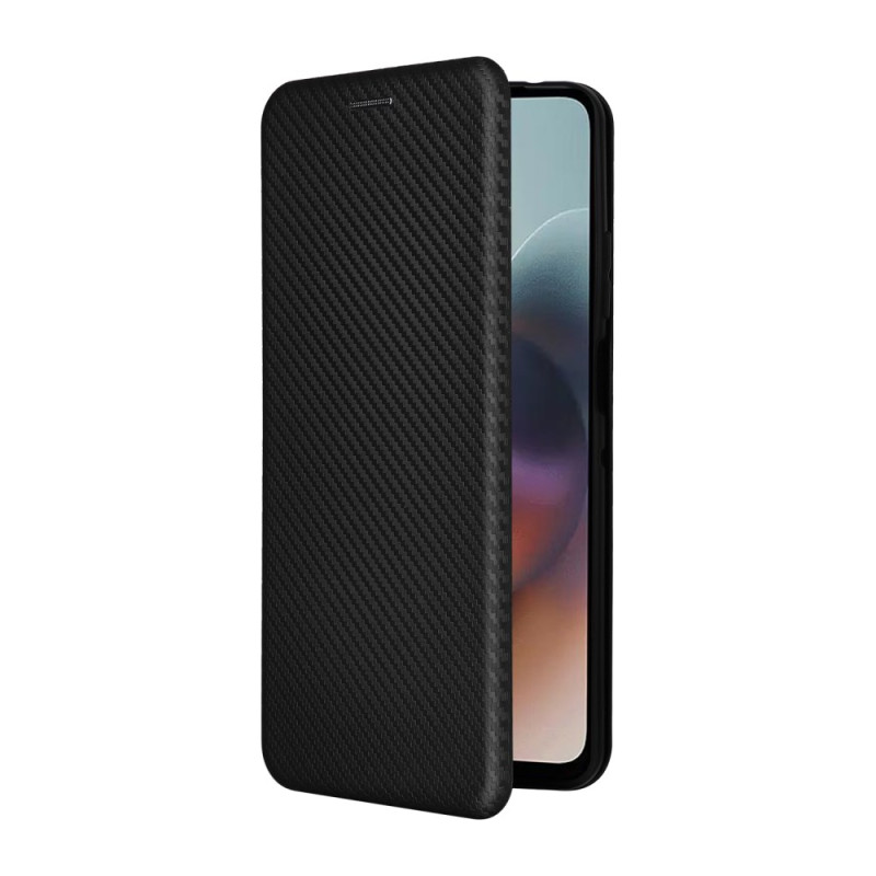 Flip Cover Moto G56 5G Fibre Carbone